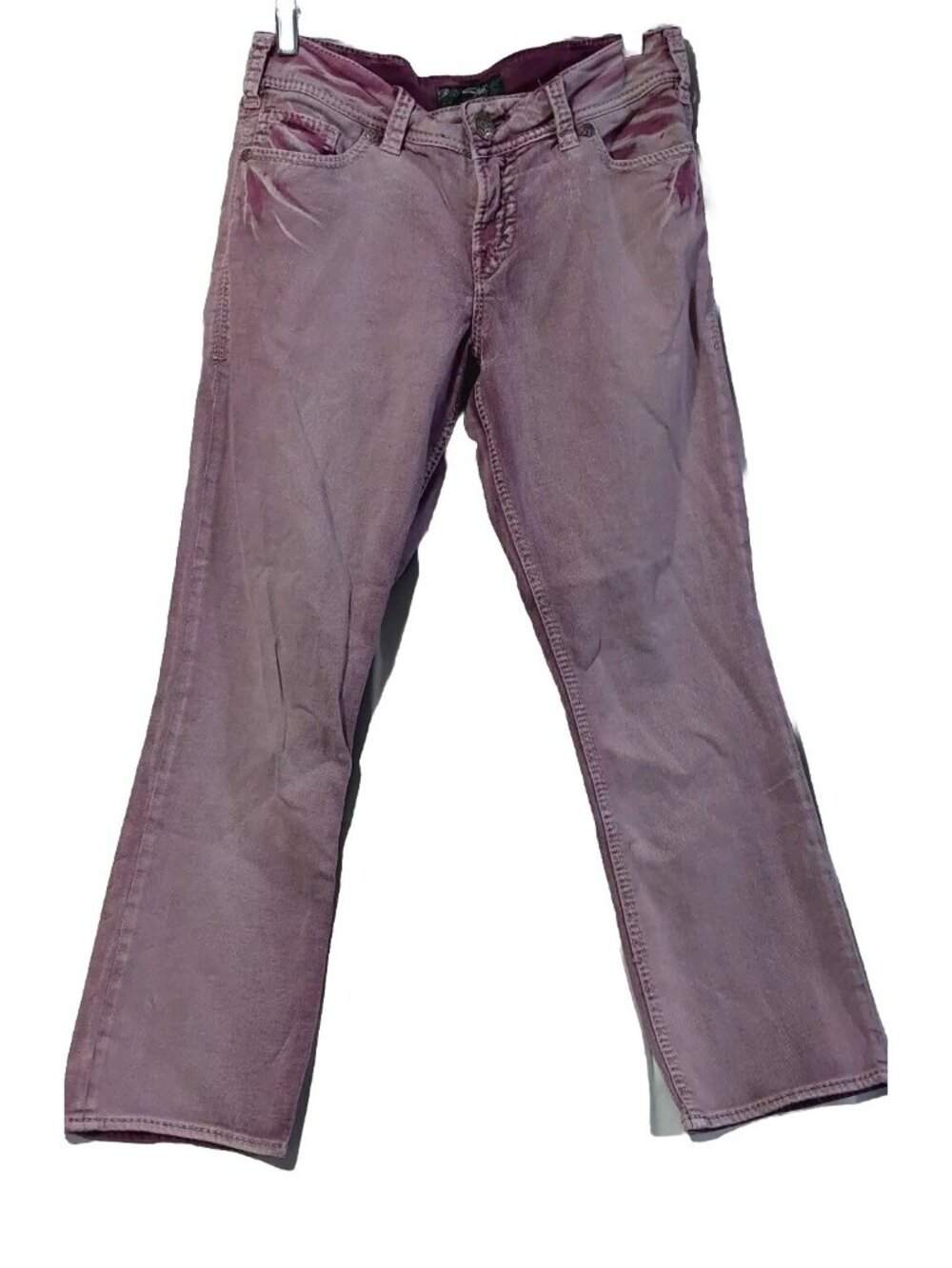 Silver Suki Capri Jeans Women's Size W30 Pink Purple Sparkle Pockets Denim - Picture 7 of 10